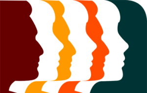 Graphic of overlapping profiles in different colors