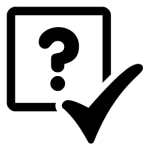 A checkbox with a question mark in it