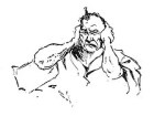 19th century line drawing of a man with a pained expression covering his ears
